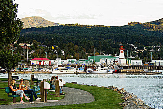 港口,码头,水岸,公园,温哥华岛,不列颠哥伦比亚省,加拿大