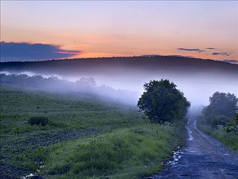 地面,薄雾,风景,靠近,白色,喀尔巴阡山脉地区,防护,区域,摩拉维亚,捷克共和国,欧洲