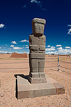 雕塑,庞塞,庙宇,玻利维亚,南美