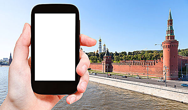 智能手机,红色,墙壁,莫斯科,克里姆林宫