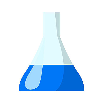 化学品,长颈瓶,蓝色,液体,室内,矢量,插画,隔绝,白色背景,背景,容器,化学,物理,实验