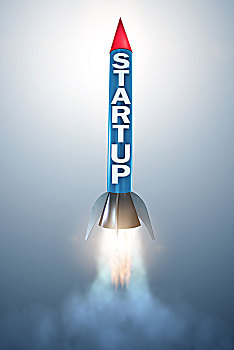 火箭,创业,概念