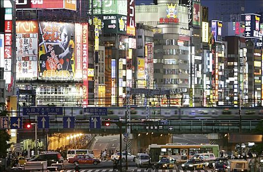 日本,东京,新宿,购物,娱乐,区域,街道