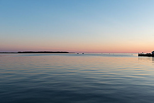 海洋,日落,大三角帆,降落,爱德华王子岛,加拿大