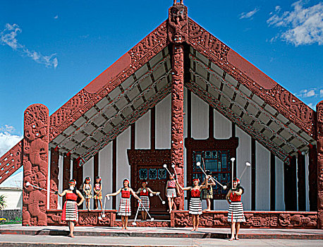 毛利人,舞者,罗托鲁瓦,北岛,新西兰