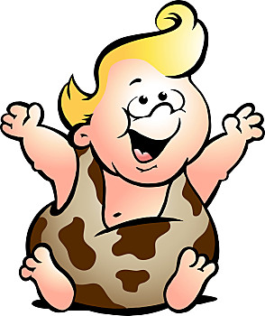 矢量,插画,人猿泰山,婴儿