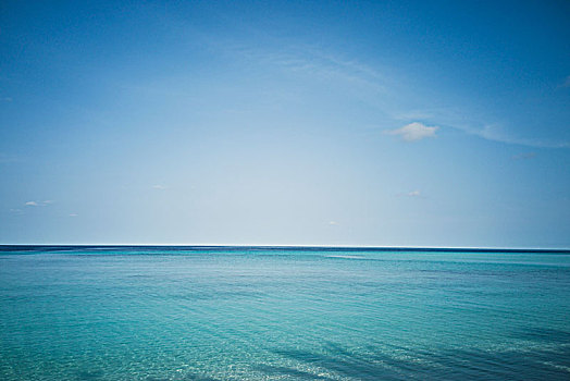自然风光,平和,蓝色,海景,蓝天,马尔代夫,印度洋