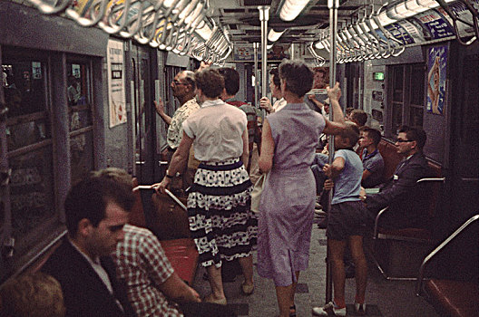 人群,地铁,纽约,美国,七月,人,运输,历史
