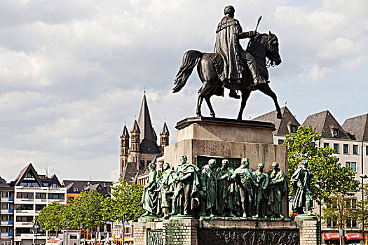 纪念建筑,国王,普鲁士,北莱茵威斯特伐利亚,德国,欧洲