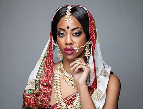 异域风情,印度,新娘,装扮,婚礼