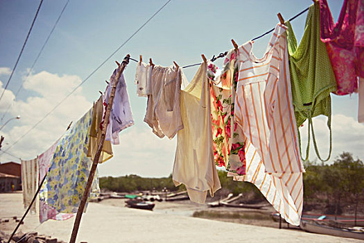 洗衣服,晾衣服,巴西