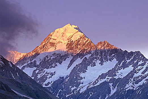 新西兰,南岛,山,烹饪,国家公园,日落