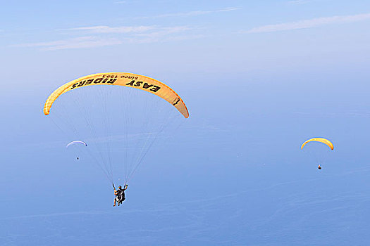 土耳其,一前一后,滑伞运动,山