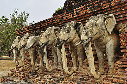 寺院,公园,素可泰,泰国