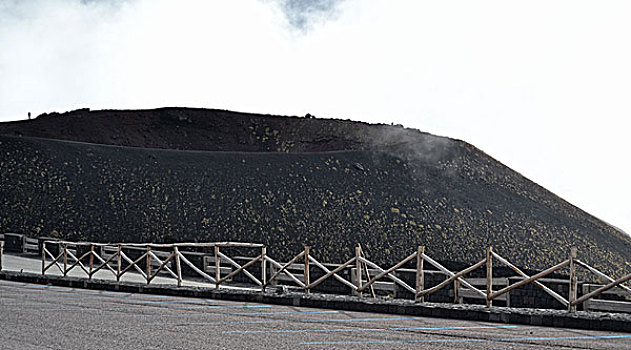 埃特纳火山,古老,火山囗,蔽护