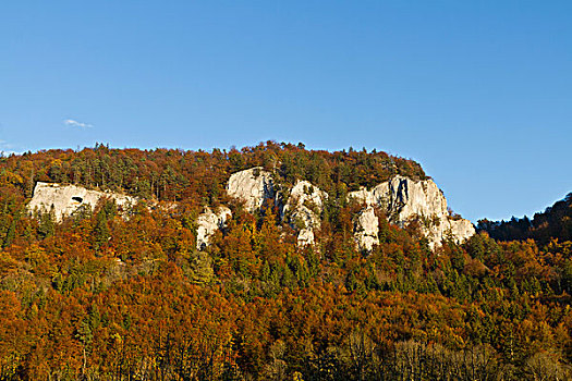 石头,多瑙河,自然公园,山谷,地区,巴登符腾堡,德国,欧洲
