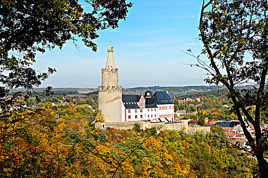 德国,图林根州,城堡,秋天