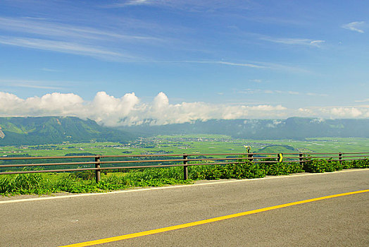 全景,线条,熊本,日本