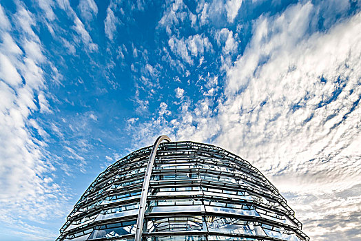 玻璃,圆顶,阴天,德国国会大厦,政府,地区,柏林,德国,欧洲