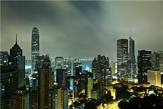 香港,夜晚