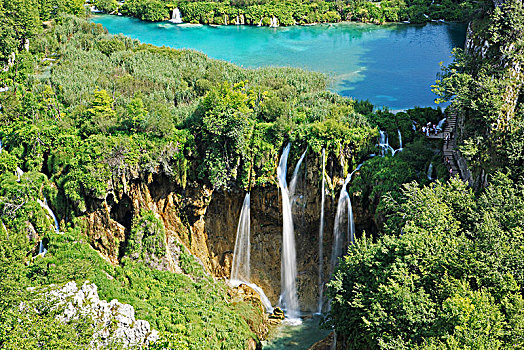克罗地亚,湖,瀑布,国家公园