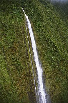 夏威夷,毛伊岛,山谷,瀑布