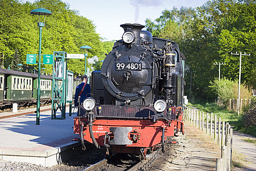 老,蒸汽机车,吕根岛,梅克伦堡,德国