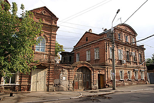 俄罗斯,老,建筑