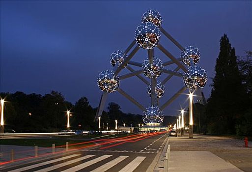 比利时,布鲁塞尔,原子塔,纪念建筑,建造,世博会