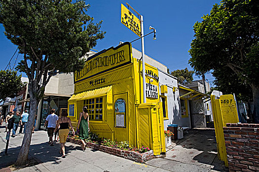 野花,比萨饼,主要街道,圣莫尼卡,洛杉矶,加利福尼亚,美国