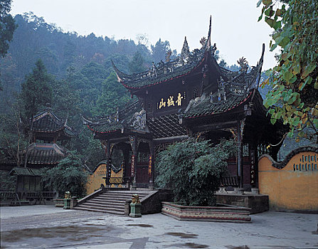 傳統,中國,建筑,四川