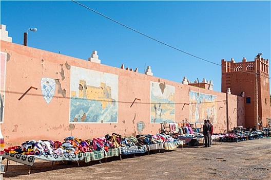 街边市场,摩洛哥,城镇,非洲