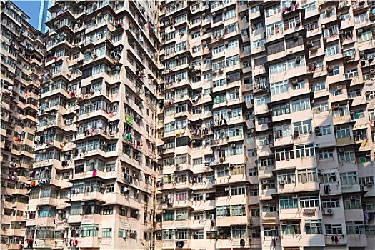 香港,老,住宅建筑