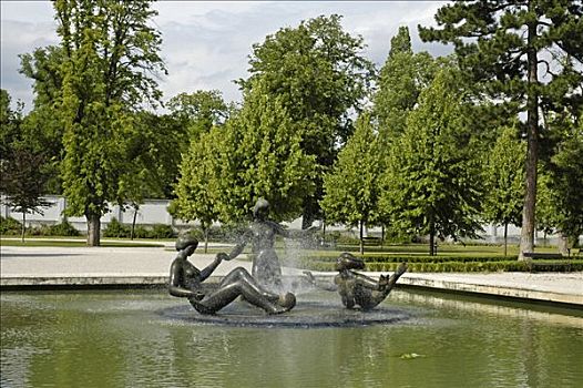 雕塑,花园,布拉迪斯拉瓦,斯洛伐克