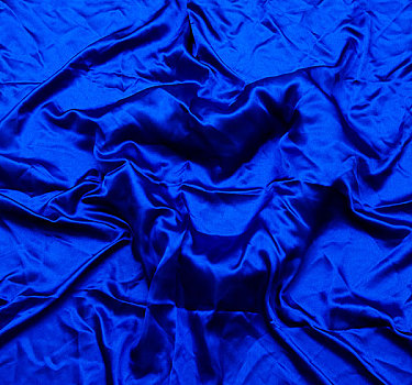 软,蓝色,绸缎,折叠,心形,背景