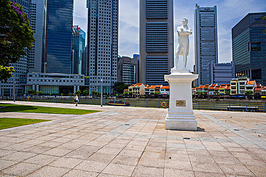 新加坡莱佛士塑像