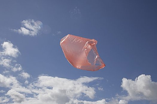 塑料袋,漂浮,空中