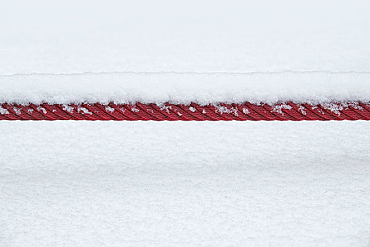 积雪,红色,绳索