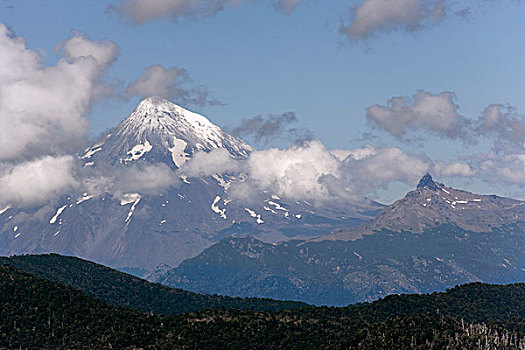国家公园,智利,南美,火山,安迪斯山脉,分开,边界,阿根廷