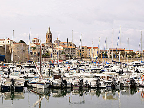 码头,风景,历史,中心,阿尔盖罗,萨丁尼亚,意大利,欧洲