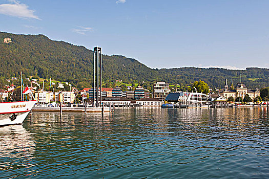 游船,港口,入口,船,布雷根茨,博登湖区,康士坦茨湖,奥地利,欧洲