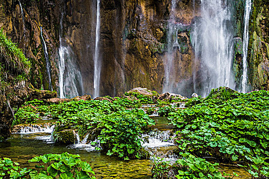 急流,大,瀑布,十六湖国家公园,克罗地亚