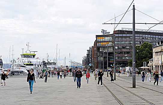 购物,街道,奥斯陆,挪威,斯堪的纳维亚,北欧