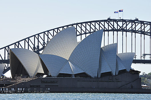 剧院,海港大桥,悉尼,新南威尔士,澳大利亚