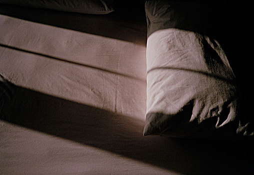阳光,亮光,床,床单,枕头