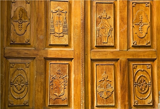 金色,木头,教堂,门,墨西哥