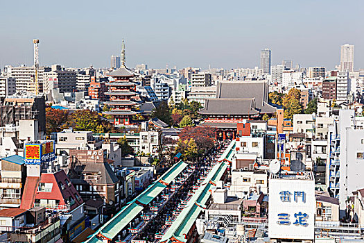 日本,本州,东京,浅草,购物街,浅草寺