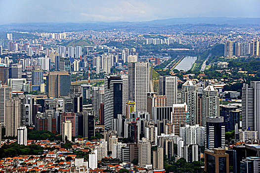 航拍,高层建筑,建筑,新,金融,中心,地区,圣保罗,巴西,南美