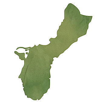 关岛,地图,绿色,纸