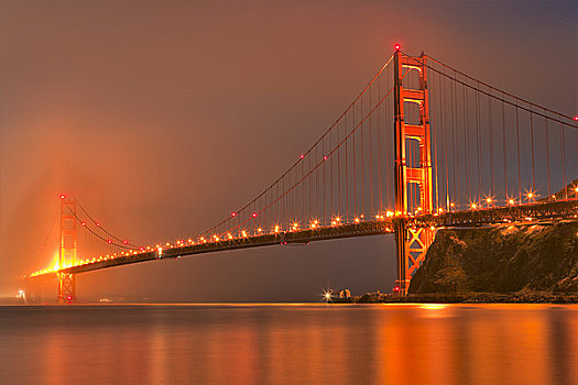 吊桥,金门大桥,旧金山湾,旧金山,加利福尼亚,美国